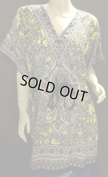 画像2: プリントハーフカバードレス☆イエローアラベスク☆ (2)