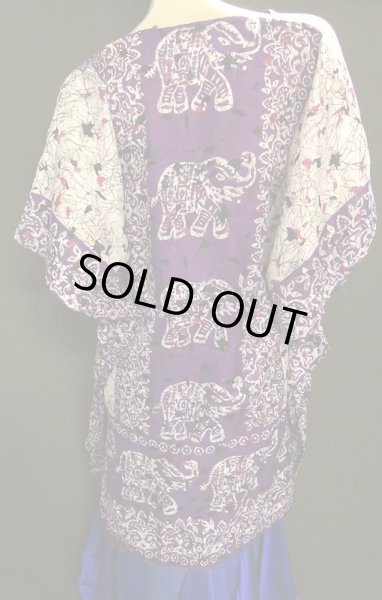 画像4: プリントハーフカバードレス☆パープルエレファント☆ (4)