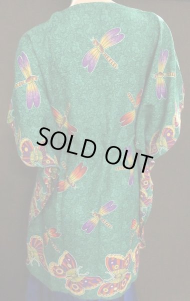 画像4: プリントハーフカバードレス☆エメラルドバタフライ☆ (4)