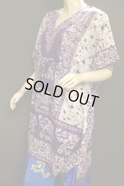 画像3: プリントハーフカバードレス☆パープルエレファント☆ (3)