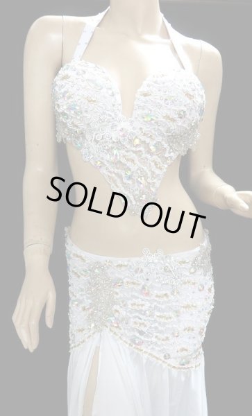 画像2: エジプトオリエンタルコスチューム☆サテンホワイトレース☆ (2)