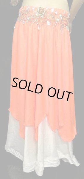 画像3: エジプトオリエンタルコスチューム☆サテンホワイトオレンジ☆ (3)