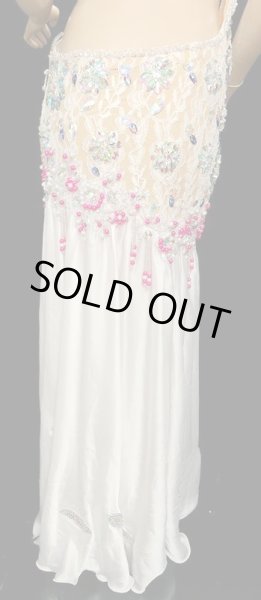 画像3: エジプトオリエンタルコスチューム☆ホワイトサテンレース☆ (3)