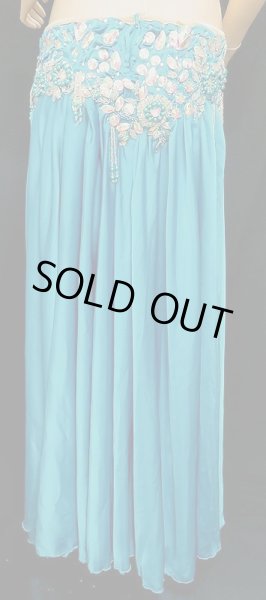 画像3: エジプトオリエンタルコスチューム☆シルキースカイブルーサテン☆ (3)