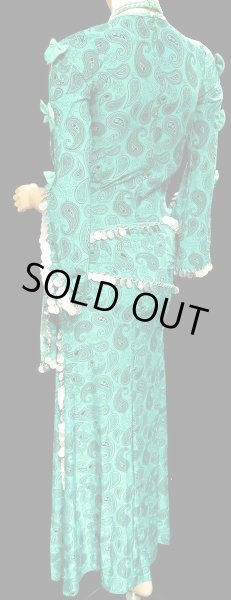 画像3: ♥HANAN/ハナン♥ロングスリーブバラディドレス☆emeraldpaisley☆ (3)