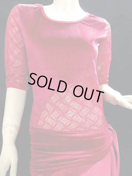 画像3: ベロアドレス＆ヒップスカーフセット☆レッド☆ (3)