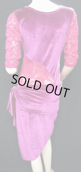 画像5: ベロアドレス&ヒップスカーフセット☆ワイン☆ (5)