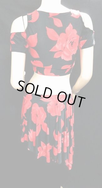 画像2: ♥HANAN♥ストレッチチョリ＆ヒップスカーフ☆blackredflower☆ (2)