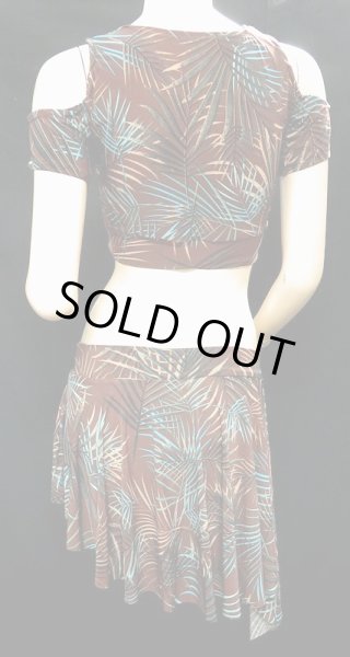 画像2: ♥HANAN♥ストレッチチョリ＆ヒップスカーフ☆brownmultileaves☆ (2)