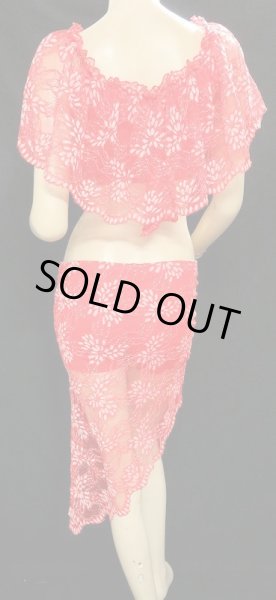 画像2: レースチョリ＆ヒップスカーフセット☆レッド☆ (2)