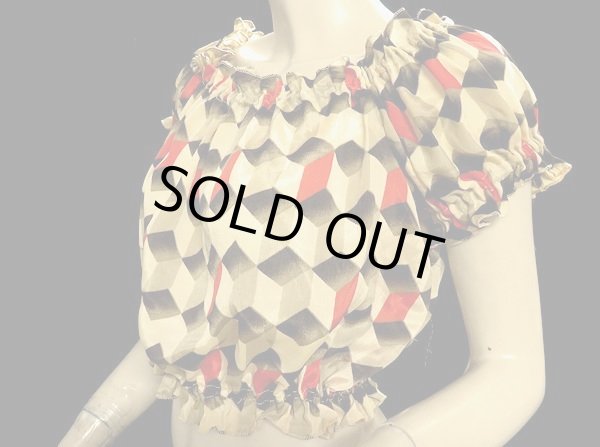 画像2: プリントパフスリーブチョリXIV (2)