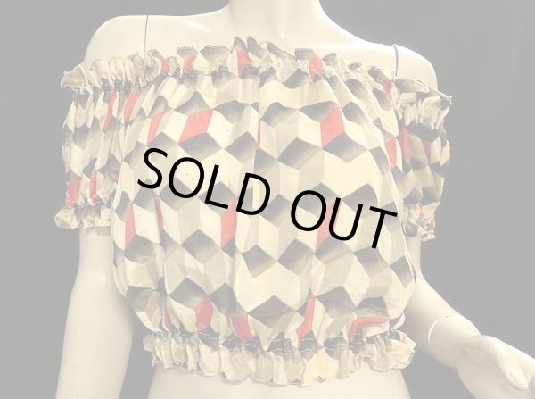 画像4: プリントパフスリーブチョリXIV (4)