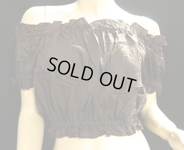 画像2: シンプルパフスリーブコットンチョリ☆ダークブラウン☆ (2)