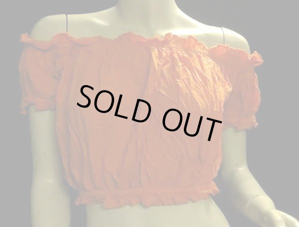 画像2: シンプルパフスリーブコットンチョリ☆オレンジ☆ (2)