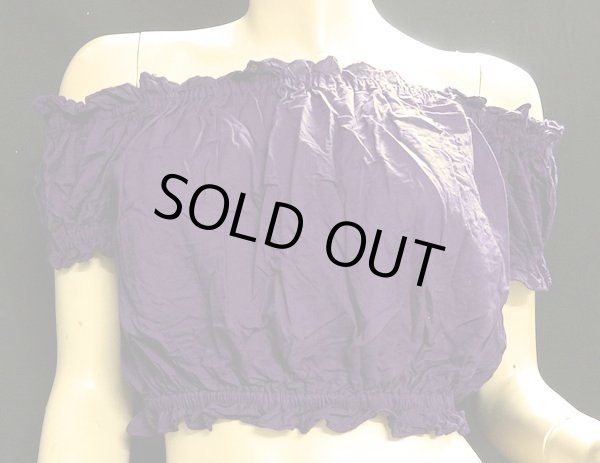 画像2: シンプルパフスリーブコットンチョリ☆パープル☆ (2)