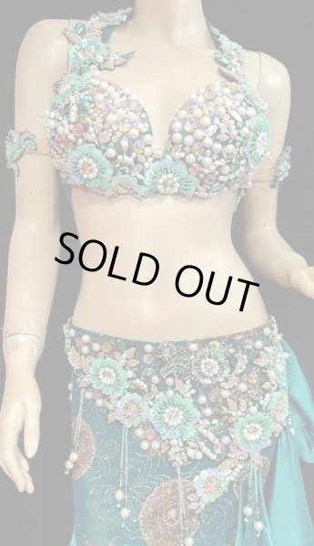 画像2: ❤ハナン/HANAN❤エジプトオリエンタルコスチューム☆goldturquoisearabesque☆  (2)