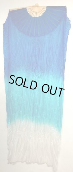 画像2: シルクファンベール（２本セット）/オリゾンタルトリコロール☆スカイブルー✕ブルー✕ホワイト☆ (2)