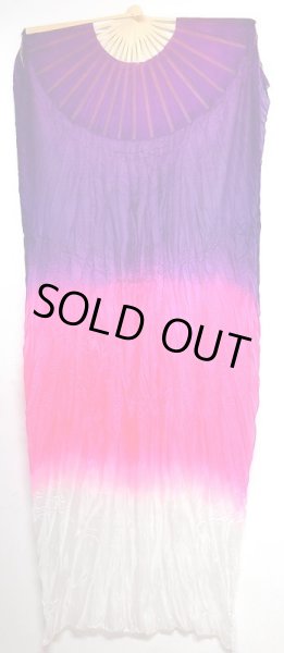 画像2: シルクファンベール（２本セット）/オリゾンタルトリコロール☆パープル✕ピンク✕ホワイト☆ (2)