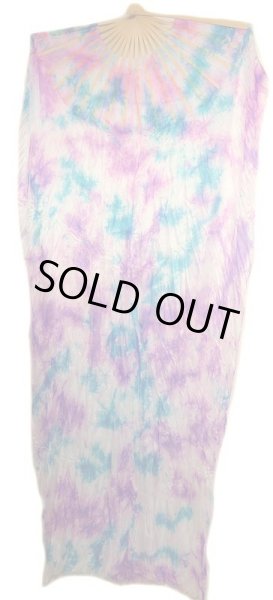 画像2: シルクファンベール（２本セット）/タイダイ☆ブルー＆パープル☆ (2)