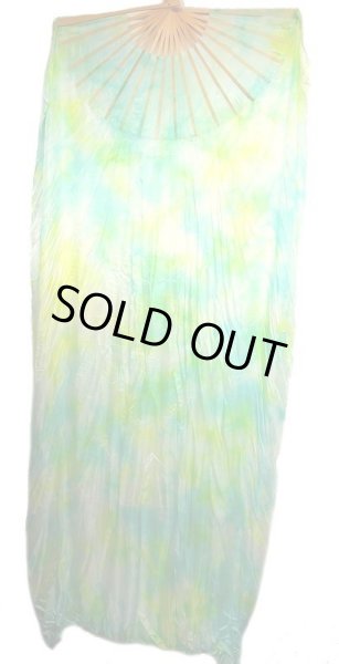 画像2: シルクファンベール（２本セット）/タイダイ☆グリーン＆イエロー☆ (2)