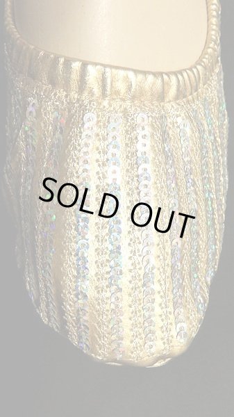 画像2: ブロダリーダンスシューズ☆ゴールド&シルバー☆ (2)