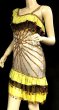 画像2: イスカンダラーニ（アレキサンドリア）ドレス☆イエローブラウンフリル/ゴールドグラデフラワー☆ (2)
