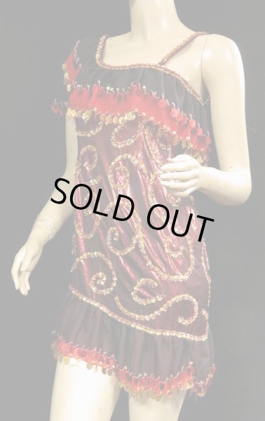 画像2: イスカンダラーニ(アレキサンドリア)ドレス☆スカイライトブルーフリル/シルバーレオパードフラワー☆ (2)