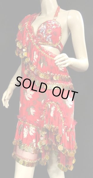 画像2: イスカンダラーニ(アレキサンドリア)ドレス☆フリルドブラカップ/オレンジレッドリーフ☆ (2)