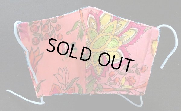 画像2: ハンドメイドマスク☆アジアンフラワー☆ (2)