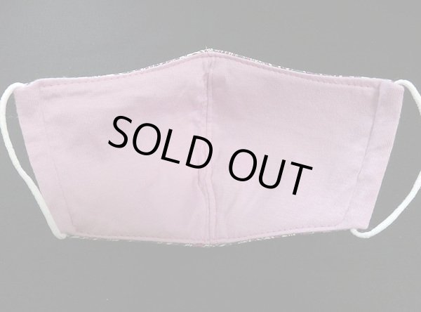 画像2: ハンドメイドマスク☆ボルドーフラワー☆ (2)