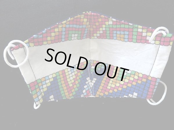 画像2: ハンドメイドマスク☆ブルーウェーブ☆ (2)