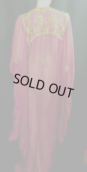 画像3: エジプト製ピーコックハリジドレス＊ローズ＊ (3)