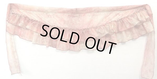 画像2: Amira Jamila オリジナル☆ダブルフリルヒップスカーフ☆lame salmon red (2)