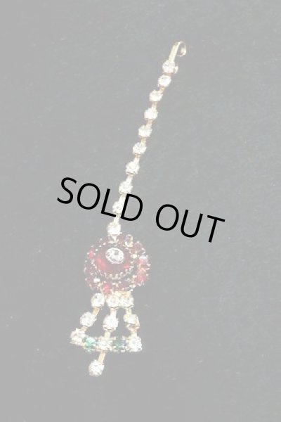 画像3: インドキラキラネックレス＆ピアス＆ティッカセットI (3)