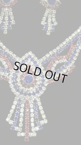 画像2: インドキラキラネックレス&ピアス&ティッカセットVII (2)