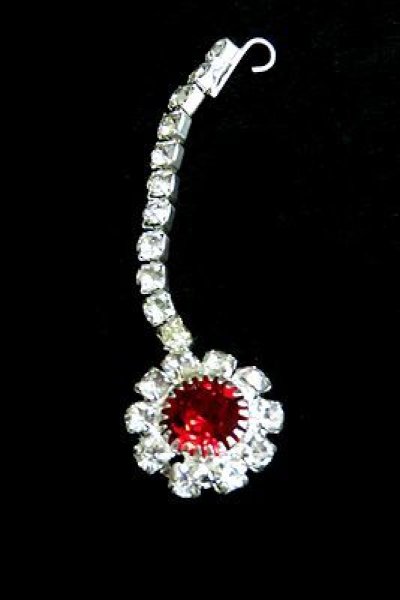 画像3: インドキラキラネックレス&ピアス&ティッカセットIV (3)