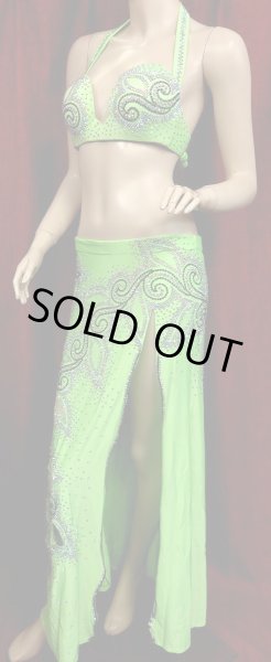 画像2: エジプトオリエンタルコスチューム☆スムースネオンライム☆ (2)