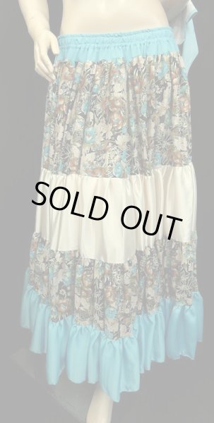 画像3: 25ヤードジプシープリントスカート/バニラスカイブルーフラワー (3)