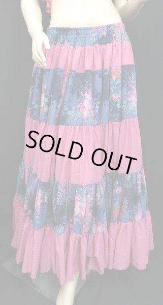 画像3: 25ヤードジプシープリントスカート/*midnight pink flower * (3)