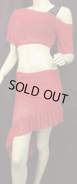 画像2: Amira Jamila オリジナル☆レッスンウェア**gold dot red ** (2)