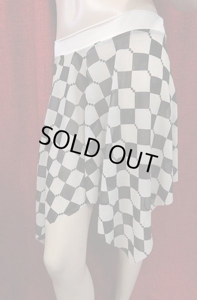 画像2: Amira Jamila オリジナル☆ストレッチフリルヒップスカーフ*black cream*    (2)