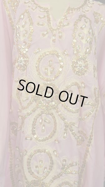 画像2: エジプト製トラディショナルハリジドレス☆baby pink☆ (2)