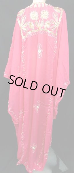 画像3: エジプト製トラディショナルハリジドレス☆ピンク☆ (3)