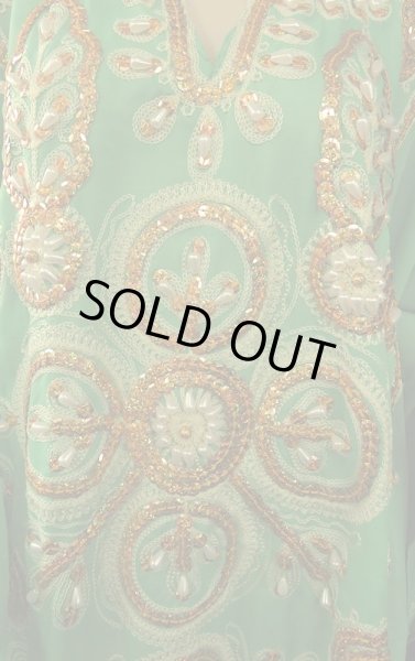 画像2: エジプト製トラディショナルハリジドレス☆green☆ (2)