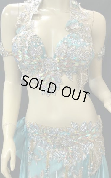 画像2: ❤ハナン/HANAN❤エジプトオリエンタルコスチューム☆Aqua green lucent ☆ (2)