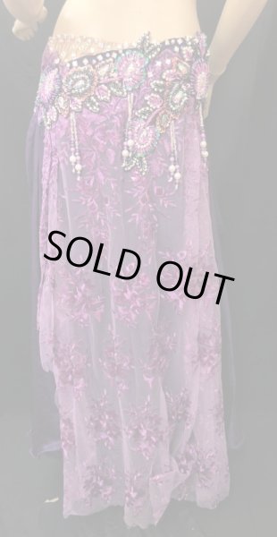 画像3: ❤ハナン/HANAN❤エジプトオリエンタルコスチューム☆Lacy satin purple☆ (3)