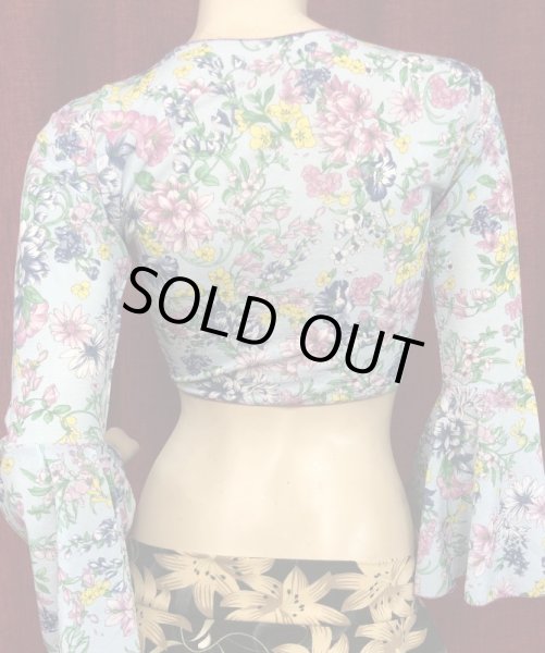 画像3: Amira Jamila オリジナル☆ストレッチチョリ06*blue little flower * (3)