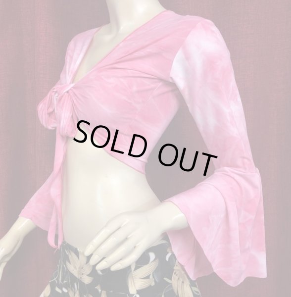 画像2: Amira Jamila オリジナル☆ストレッチチョリ04 * tie dye pink* (2)