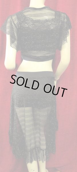 画像3: Amira Jamila オリジナル☆レッスンウェア**black  lame line ** (3)