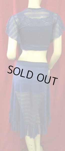 画像3: Amira Jamila オリジナル☆レッスンウェア**navy lame line ** (3)